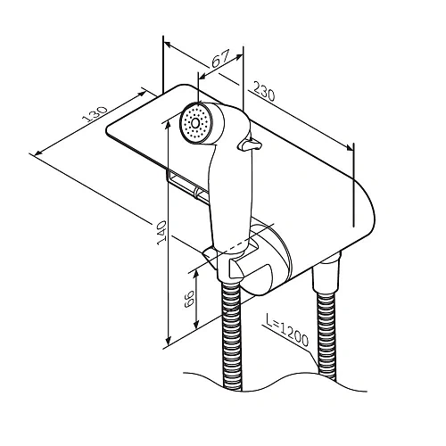Гигиенический душ AM.PM Func F0H8F900 хром Гигиенический душ AM.PM Func F0H8F900 хром