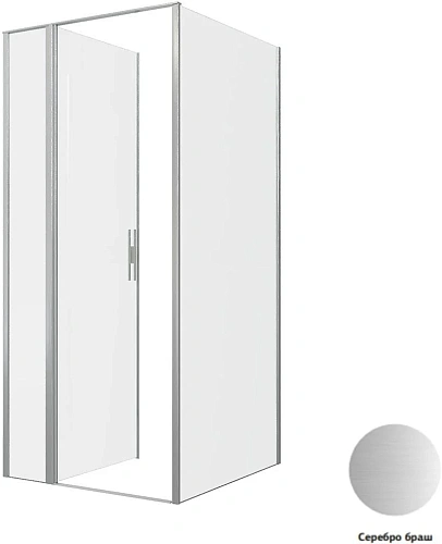 Душевой уголок Allen Brau Priority 90x100 3.31026.BA + 3.31047.BA серебро браш Душевой уголок Allen Brau Priority 90x100 3.31026.BA + 3.31047.BA серебро браш