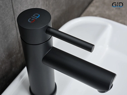Смеситель для раковины Gid Berlin SS080-BM-K SS080BMK черный матовый Смеситель для раковины Gid Berlin SS080-BM-K SS080BMK черный матовый