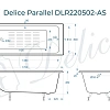 Ванна чугунная Delice Parallel 1700х800 без ручек с антискользящим покрытием DLR220502-AS Ванна чугунная Delice Parallel 1700х800 без ручек с антискользящим покрытием DLR220502-AS