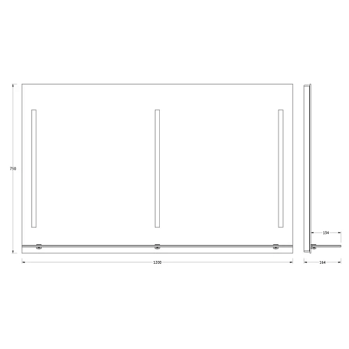 Зеркало Evoform Ledline-S BY 2168 120х75 см Зеркало Evoform Ledline-S BY 2168 120х75 см