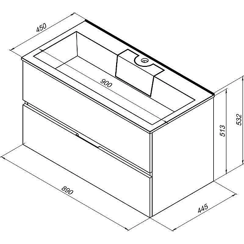 Тумба с раковиной Aquanet Алвита 90 белый 00238367 Тумба с раковиной Aquanet Алвита 90 белый 00238367