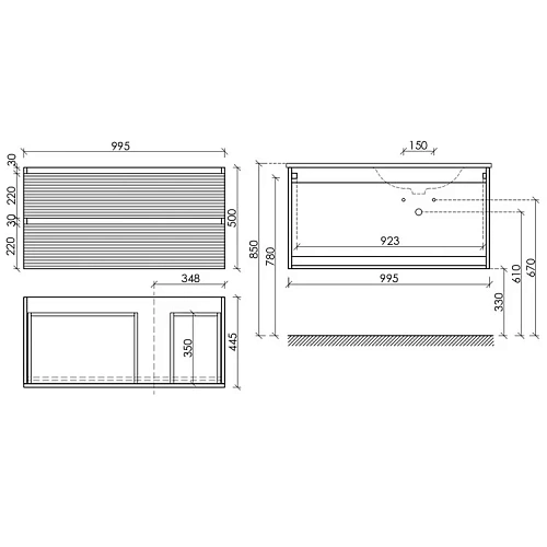 Тумба под раковину Sancos Folk FL100RES правая 995х445х500 Ergraut soft, подвесная Тумба под раковину Sancos Folk FL100RES правая 995х445х500 Ergraut soft, подвесная