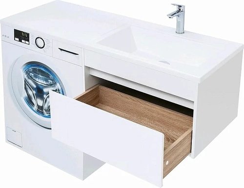 Тумба с раковиной Aquanet Токио 130 R белый (подвесная, 1 ящик) 00239218 Тумба с раковиной Aquanet Токио 130 R белый (подвесная, 1 ящик) 00239218