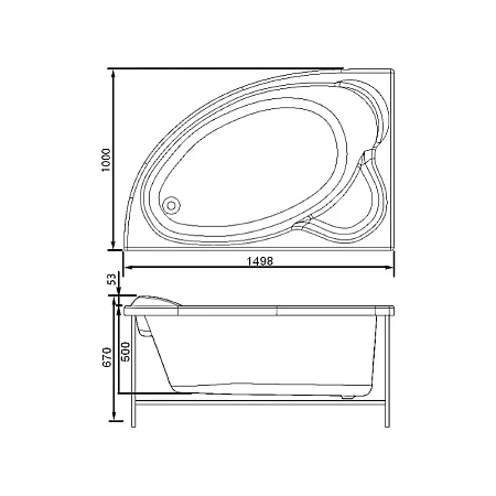 Экран для ванны фронтальный Aquanet Mayorca 150 R черная 00165315 Экран для ванны фронтальный Aquanet Mayorca 150 R черная 00165315