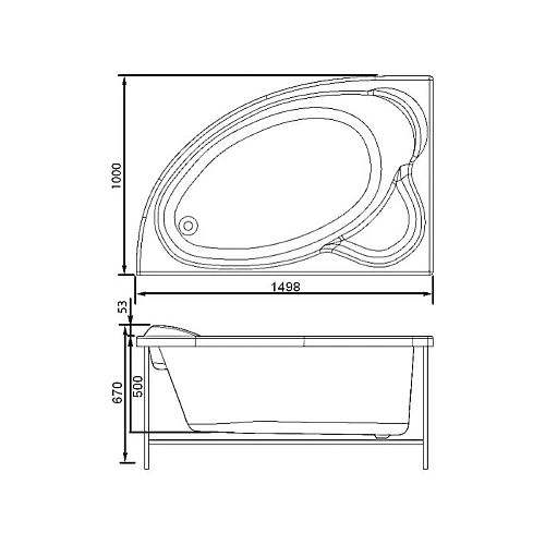 Акриловая ванна Aquanet Mayorca 150x100 L 00204008 Акриловая ванна Aquanet Mayorca 150x100 L 00204008