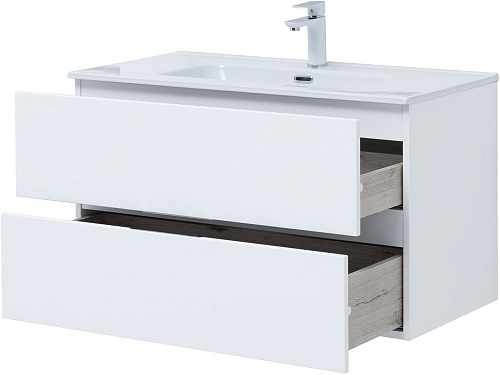 Тумба под раковину Aquanet Алвита New 90 2 ящика, белый матовый 00303920 Тумба под раковину Aquanet Алвита New 90 2 ящика, белый матовый 00303920