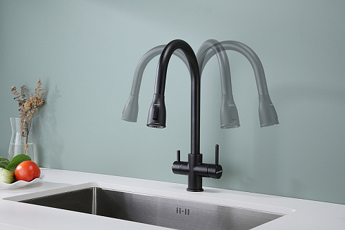 Смеситель для кухни Paulmark LANGE черный La214212-BLM Смеситель для кухни Paulmark LANGE черный La214212-BLM