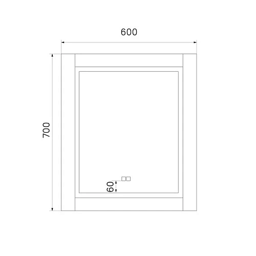 Зеркало Iddis Oxford 60 (ЗЛП111) с подсветкой Зеркало Iddis Oxford 60 (ЗЛП111) с подсветкой
