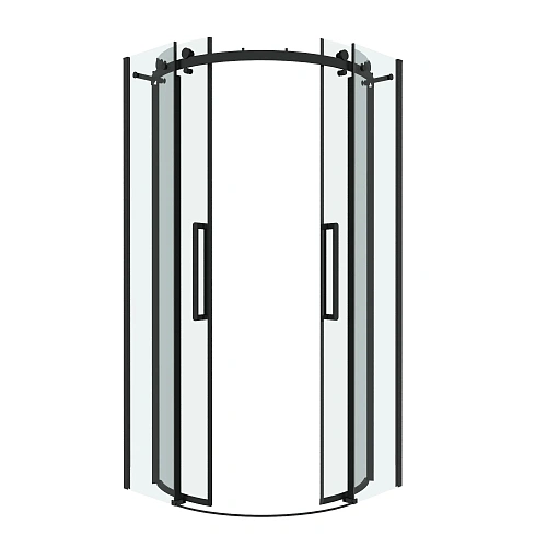 Душевой уголок GROSSMAN Classic 301.K33.04.1010.21.00 (100x100x195) полукруг,раздвиж,черн.мат,стекло прозрачн Душевой уголок GROSSMAN Classic 301.K33.04.1010.21.00 (100x100x195) полукруг,раздвиж,черн.мат,стекло прозрачн