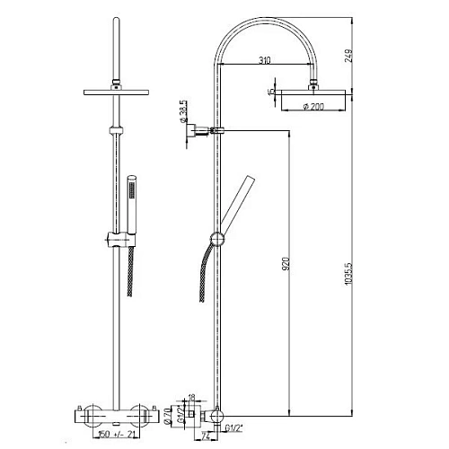 Смеситель для кухни Paini Hybrid HKCR557BYTKKM Смеситель для кухни Paini Hybrid HKCR557BYTKKM