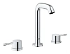 Смеситель для раковины GROHE Essence+ на 3 отверстия с донным клапаном, хром (20296001)