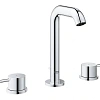 Смеситель для раковины GROHE Essence+ на 3 отверстия с донным клапаном, хром (20296001) Смеситель для раковины GROHE Essence+ на 3 отверстия с донным клапаном, хром (20296001)