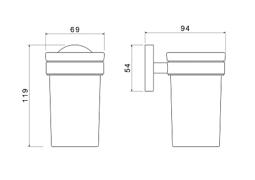 Стакан Aquatek ЕВРОПА AQ4104MB черный матовый Стакан Aquatek ЕВРОПА AQ4104MB черный матовый