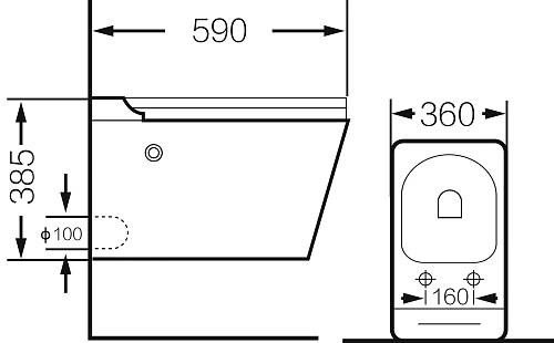 Унитаз подвесной GROSSMAN GR-5501 impuls 590x360x385 белый с тонкой крышкой Унитаз подвесной GROSSMAN GR-5501 impuls 590x360x385 белый с тонкой крышкой