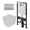 Комплект унитаза D&amp;K DS1511604 DT1516016 с инсталляцией DI8055119 и клавишей смыва DB1519002