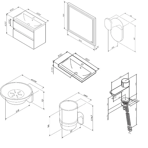 Комплект мебели AM.PM X-Joy BK85GQ Комплект мебели AM.PM X-Joy BK85GQ