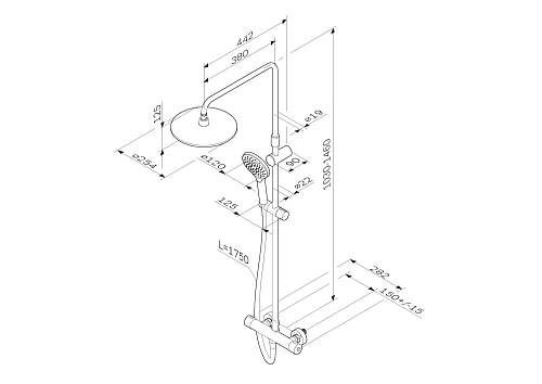 Душевая система AM.PM Like F0780464 термостат, верхний душ d250 мм Душевая система AM.PM Like F0780464 термостат, верхний душ d250 мм