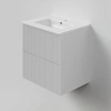 Тумба под раковину La Fenice Terra Twin Bianco 60 см FNC-01-TER-B-60-2 белая матовая
