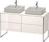 Картинка анонса товара «тумба под раковину duravit xsquare xs4926b2222 напольная 140 см белый глянцевый»