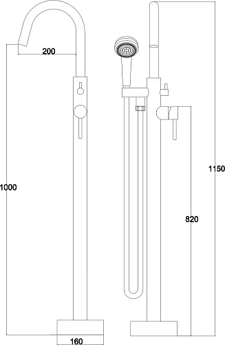 Смеситель для ванны Kaiser Merkur 26182 Смеситель для ванны Kaiser Merkur 26182