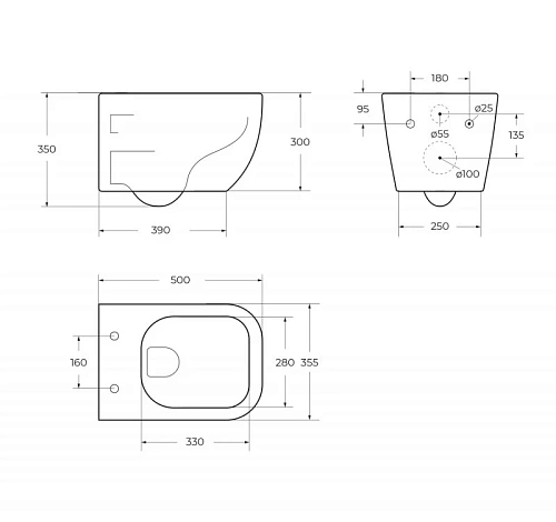Унитаз подвесной BelBagno ALPINA BB10100CHR/SC безободковый с сиденьем дюропласт soft close Унитаз подвесной BelBagno ALPINA BB10100CHR/SC безободковый с сиденьем дюропласт soft close
