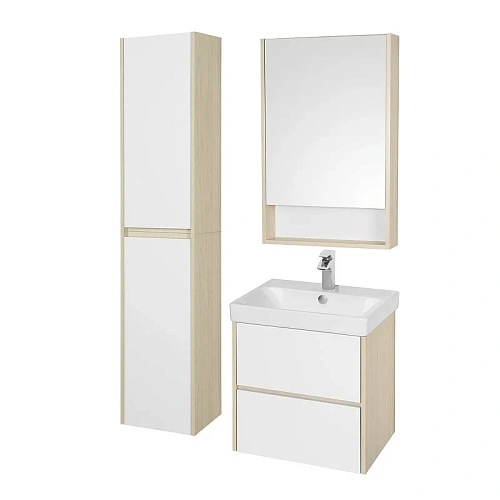 Тумба под раковину Aquaton Сканди 55 белая, дуб верона 1A251701SDB20 Тумба под раковину Aquaton Сканди 55 белая, дуб верона 1A251701SDB20