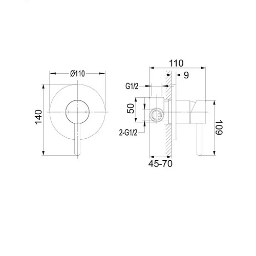 Смеситель для душа OMNIRES Y Y1245GL золото скрытого монтажа Смеситель для душа OMNIRES Y Y1245GL золото скрытого монтажа