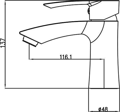 Смеситель для раковины Kaiser Aurora 67011 Смеситель для раковины Kaiser Aurora 67011