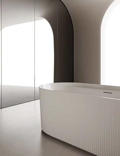 Ванна отдельностоящая ABBER AB9444MW 170x80 универсальная, белая матовая, акриловая Ванна отдельностоящая ABBER AB9444MW 170x80 универсальная, белая матовая, акриловая