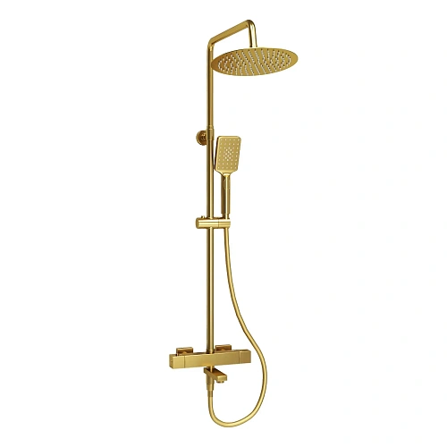 Душевая система WasserKRAFT A199.259.201.BG Thermo с термостатом золото Душевая система WasserKRAFT A199.259.201.BG Thermo с термостатом золото