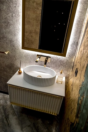 Раковина Boheme Canale 878-WM рифл матовая белая Раковина Boheme Canale 878-WM рифл матовая белая