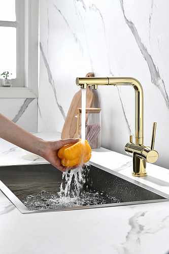 Смеситель для кухни Paulmark SERPENTINE золото Se213222-G Смеситель для кухни Paulmark SERPENTINE золото Se213222-G