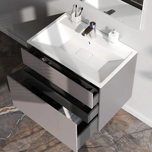 Тумба под раковину AM.PM Inspire V2.0 M50AFHX0803EGM подвесная, 80 см, push-to-open, элегантный Тумба под раковину AM.PM Inspire V2.0 M50AFHX0803EGM подвесная, 80 см, push-to-open, элегантный