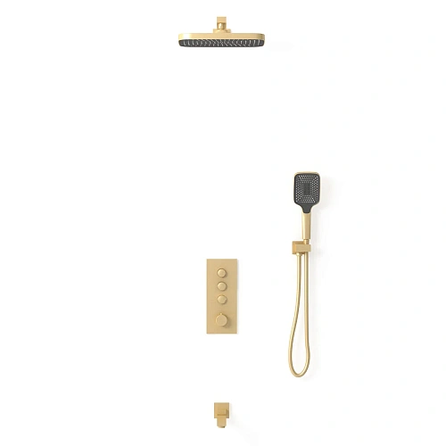 Душевая система Vincea VSFW-433T1BG встраиваемый, термостатический, 3 режима, брашированное золото Душевая система Vincea VSFW-433T1BG встраиваемый, термостатический, 3 режима, брашированное золото