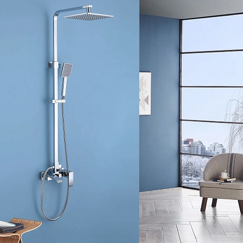 Душевая система ABBER Wasserfall AF8616 с изливом, хром Душевая система ABBER Wasserfall AF8616 с изливом, хром