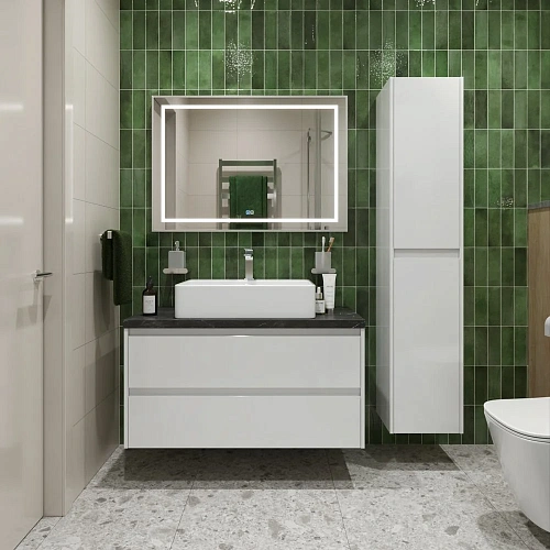 Тумба со столешницей и раковиной BelBagno KRAFT 100 kraft100bo-kepmno-1338-set подвесная KRAFT100BO-KEPMNO-1338-SET Тумба со столешницей и раковиной BelBagno KRAFT 100 kraft100bo-kepmno-1338-set подвесная KRAFT100BO-KEPMNO-1338-SET