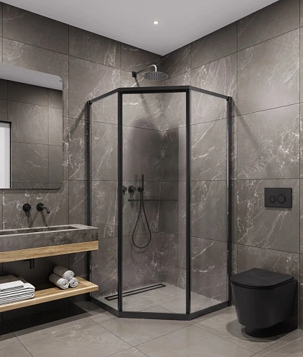 Душевой уголок Timo (T35R) TTSS-100/03C-8R 1000x1000x2000, профиль черный, стекло прозрачное 8 мм Душевой уголок Timo (T35R) TTSS-100/03C-8R 1000x1000x2000, профиль черный, стекло прозрачное 8 мм