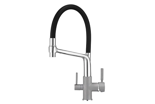 Смеситель для кухни GRANULA (0083, АЛЮМИНИУМ) Смеситель для кухни GRANULA (0083, АЛЮМИНИУМ)