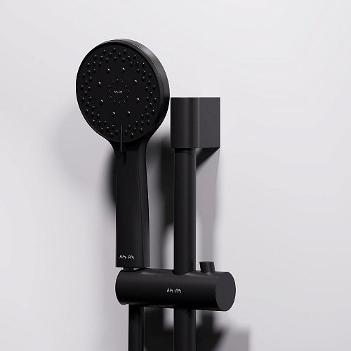 Душевая кабина AM.PM X-Joy W94C-403-090BT 90x90, профиль черный матовый, стекло прозрачное Душевая кабина AM.PM X-Joy W94C-403-090BT 90x90, профиль черный матовый, стекло прозрачное