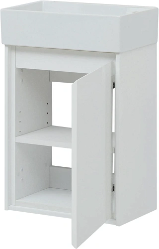 Тумба под раковину Aquanet Милан 45 белый глянец 00339962 подвесная Тумба под раковину Aquanet Милан 45 белый глянец 00339962 подвесная