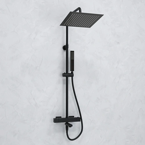 Душевая система WasserKRAFT A299.162.218.BM Thermo с термостатом черный Душевая система WasserKRAFT A299.162.218.BM Thermo с термостатом черный