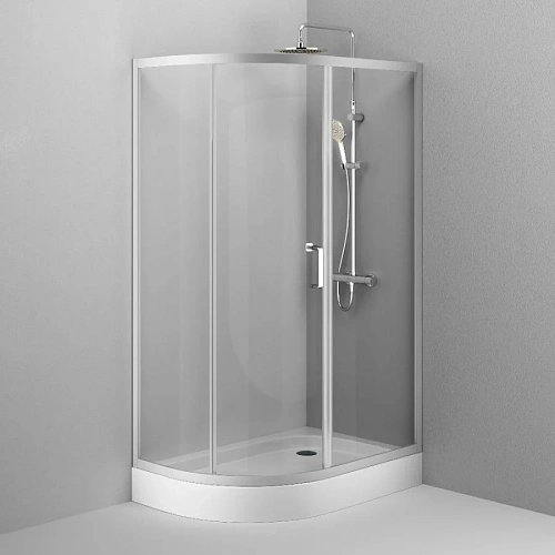 Душевой уголок AM.PM Like W83G-302U120CT64 Slide 120x80, стекло прозрачное, профиль матовый серый Душевой уголок AM.PM Like W83G-302U120CT64 Slide 120x80, стекло прозрачное, профиль матовый серый