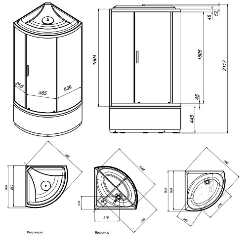 Душевая кабина AM.PM X-Joy W88C-401A-090WT 90x90, четверть круга, профиль белый, стекло прозрачное Душевая кабина AM.PM X-Joy W88C-401A-090WT 90x90, четверть круга, профиль белый, стекло прозрачное