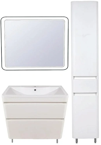 Зеркало Style Line Атлантика 90x70 с подсветкой и часами СС-00002213 Зеркало Style Line Атлантика 90x70 с подсветкой и часами СС-00002213