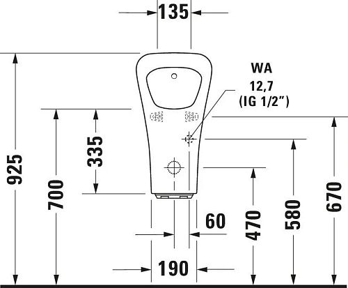 Писсуар Duravit DuraStyle 2806310007 30 см белый Писсуар Duravit DuraStyle 2806310007 30 см белый