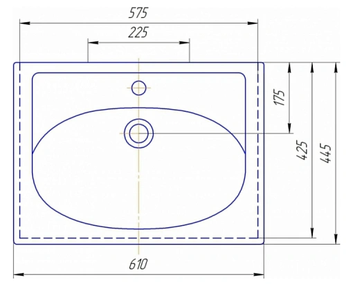 Раковина Kirovit Калипсо 60 185476 Раковина Kirovit Калипсо 60 185476
