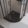 Душевой поддон BelBagno UNO TRAY-MR-UNO-R-90-550-35-NERO-CR 900x900 из искусственного мрамора в комплекте с сифоном черный матовый Душевой поддон BelBagno UNO TRAY-MR-UNO-R-90-550-35-NERO-CR 900x900 из искусственного мрамора в комплекте с сифоном черный матовый