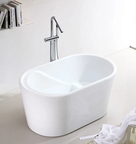 Ванна отдельностоящая ABBER AB9277 130x75 универсальная, белая акриловая Ванна отдельностоящая ABBER AB9277 130x75 универсальная, белая акриловая