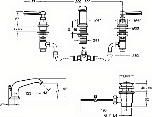 Смеситель для раковины Jacob Delafon Cleo 1889 E24305-CP с донным клапаном Смеситель для раковины Jacob Delafon Cleo 1889 E24305-CP с донным клапаном